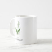 Mug T-Shirt Aquarelle Fleur de Naissance Violette de M (Devant gauche)