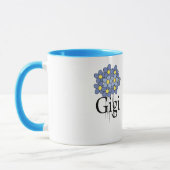 Mug T-shirt assez bleu de Gigi de fleur (Gauche)