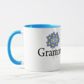 Mug T-shirt assez bleu de Grammy de fleur (Gauche)