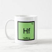 Mug T-shirt avec le symbole de l'élément chimique Hf - (Gauche)
