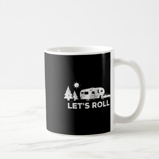 Mug T Shirt Camping Let's Roll Caravane à 5 Roues Vaca (Droite)