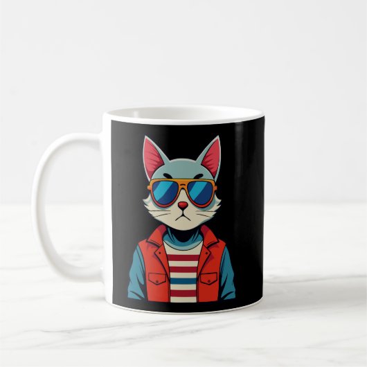 Mug T-shirt chat (Gauche)