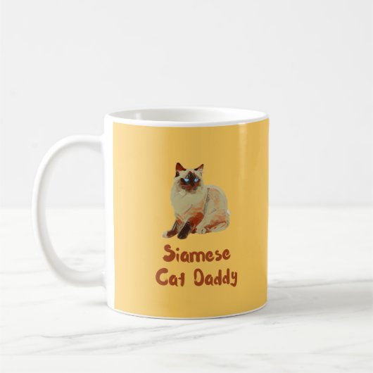 Mug T-shirt Chat Siamese Daddy (Gauche)
