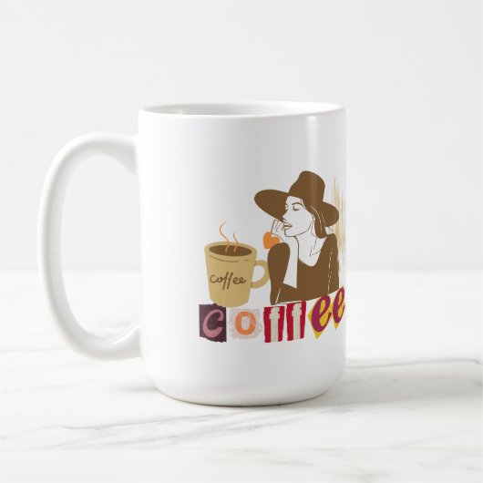 Mug T-shirt chic de style note de rançon pour amateur (Gauche)