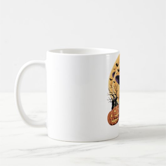 Mug T-shirt Citrouille essentiel Halloween Chat (Gauche)