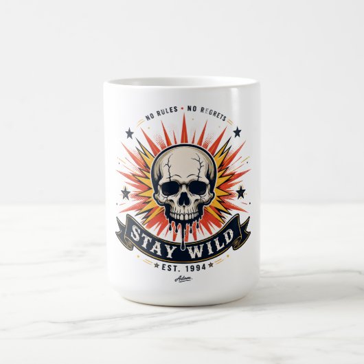 Mug T-Shirt crâne Reste Sauvage (Centre)