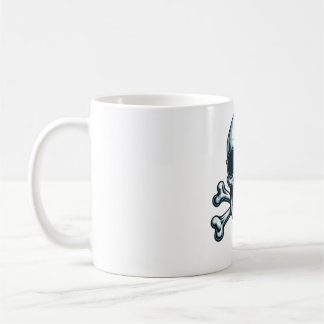 Mug T-shirt crâne Rockstar - Gras et Badass"