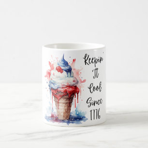 Mug T-shirt crème glacée Patriotique 4 juillet