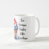 Mug T-shirt crème glacée Patriotique 4 juillet (Devant droit)