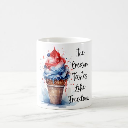 Mug T-shirt crème glacée Patriotique 4 juillet (Centre)