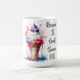 Mug T-shirt crème glacée Patriotique 4 juillet