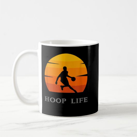 Mug T-shirt de basket-ball à vie de cerceau (Gauche)