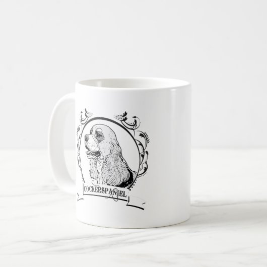 Mug T-shirt de Cockerspaniel (Devant gauche)