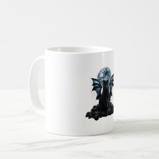 Mug T-shirt de Gothic Bat Cat Vampire Funny Toxits Cat (Devant gauche)