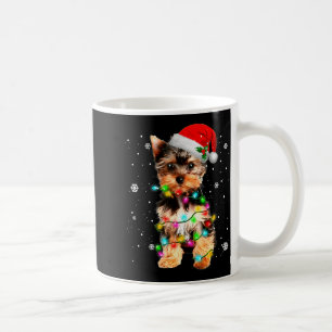 Mug T-shirt de Noël avec arbre et chiens Yorkie pour a