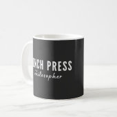 Mug T-Shirt de philosophe de développé couché (Devant gauche)