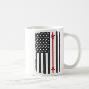 Mug T-shirt de sport Barbell Drapeau Américain Usa Mot