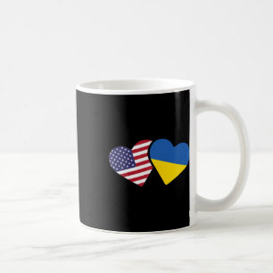 Mug T-shirt drapeau Ukraine États-Unis cœur Américains
