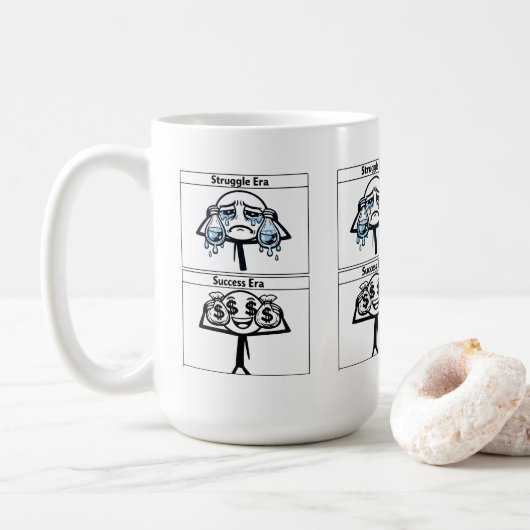 Mug T-Shirt drôle de conception sur la différence de l (Avec donut)