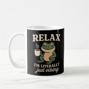 Mug T-shirt drôle de grenouille rétro vibant à l'esthé