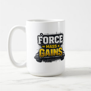 Mug T-shirt drôle de gym pour ingénieur Force Gains de