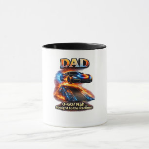 Mug T-shirt drôle pour papa – « 0-60 ? Nan... Directem