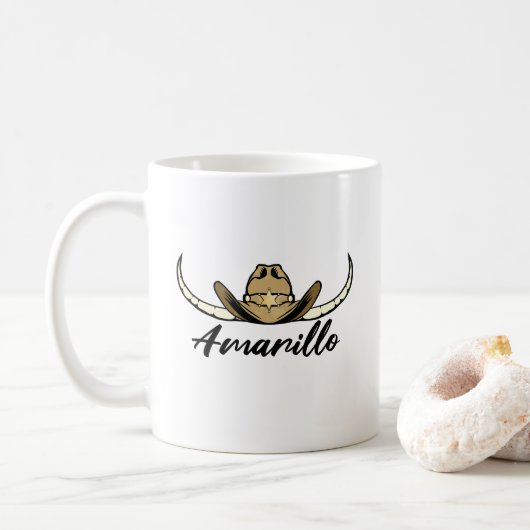 Mug T-shirt Emblem vintage Amarillo Texas TX (Avec donut)