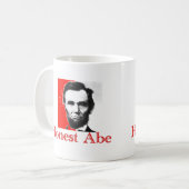Mug T-shirt et cadeaux d'art "d'Abe honnête" Abe (Devant gauche)