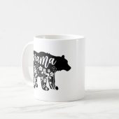 Mug T-shirt Fleurs Ours Mama (Devant gauche)