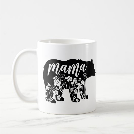 Mug T-shirt Fleurs Ours Mama (Gauche)