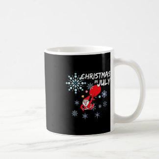Mug T Shirt Flocon de Neige Santa Noël En Juillet - Sk