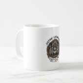 Mug T-shirt graphique d'art de chat de cathédrale goth (Devant gauche)