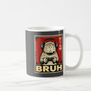 Mug T-shirt graphique drôle Capybara Gamer Bruh pour h