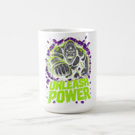 Mug T-shirt graphique Unleash Power Gorilla (Centre)