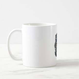 Mug T-shirt graphique vectoriel de chat noir patriotiq