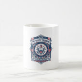 Mug T-shirt graphique vectoriel du cercle de couture p (Centre)