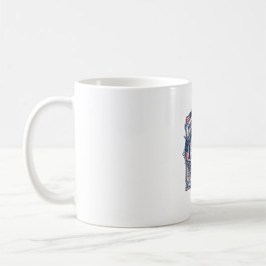 Mug T-shirt graphique vectoriel du cercle de couture p (Gauche)