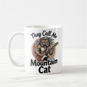 Mug T-shirt graphique vintage de chat de montagne grav