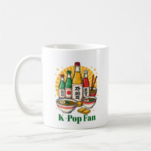Mug T-Shirt Imprimé sur Poitrine Culture Pop Coréenne 