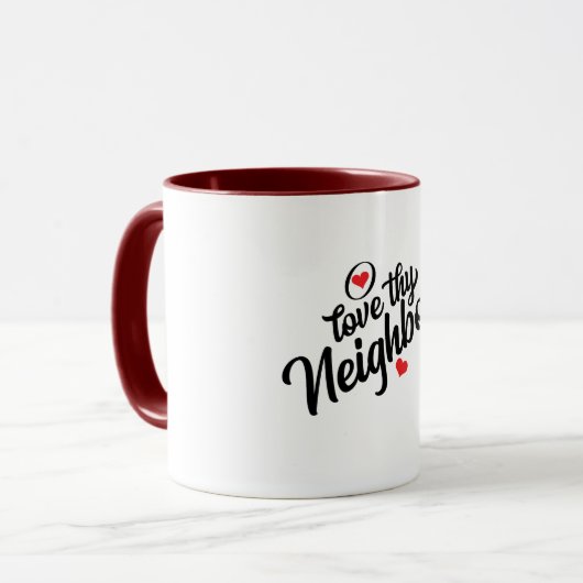 Mug T-shirt J'aime mon prochain (Devant gauche)