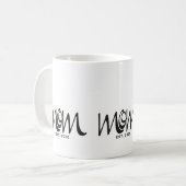 Mug T-shirt Maman Script Noir Établie (Devant gauche)
