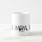 Mug T-shirt Maman Script Noir Établie (Centre)
