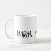 Mug T-shirt Maman Script Noir Établie (Gauche)