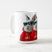 Mug "T-Shirt Mignonne Lapin Amant - Rabbit Adorable" (Devant gauche)