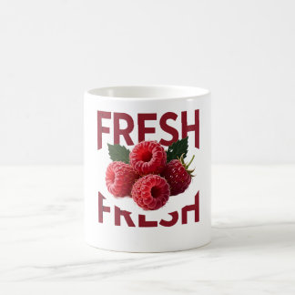Mug T-shirt minimaliste aux framboises fraîches