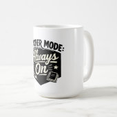 Mug T-shirt « Mode Enseignant Toujours Activé » – Badg (Devant droit)