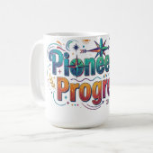 Mug T-shirt motivationnel pour le progrès pionnier (Devant gauche)