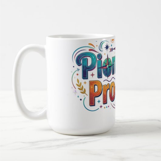 Mug T-shirt motivationnel pour le progrès pionnier (Gauche)