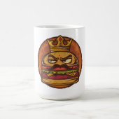Mug T-shirt noir graphique Grumpy Burger Crown (Centre)