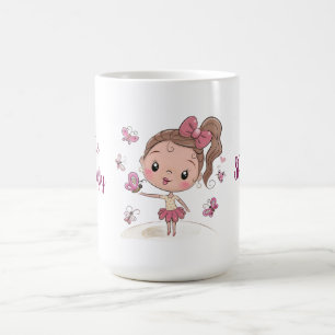 Mug T-shirt personnalisé papillon fille - N